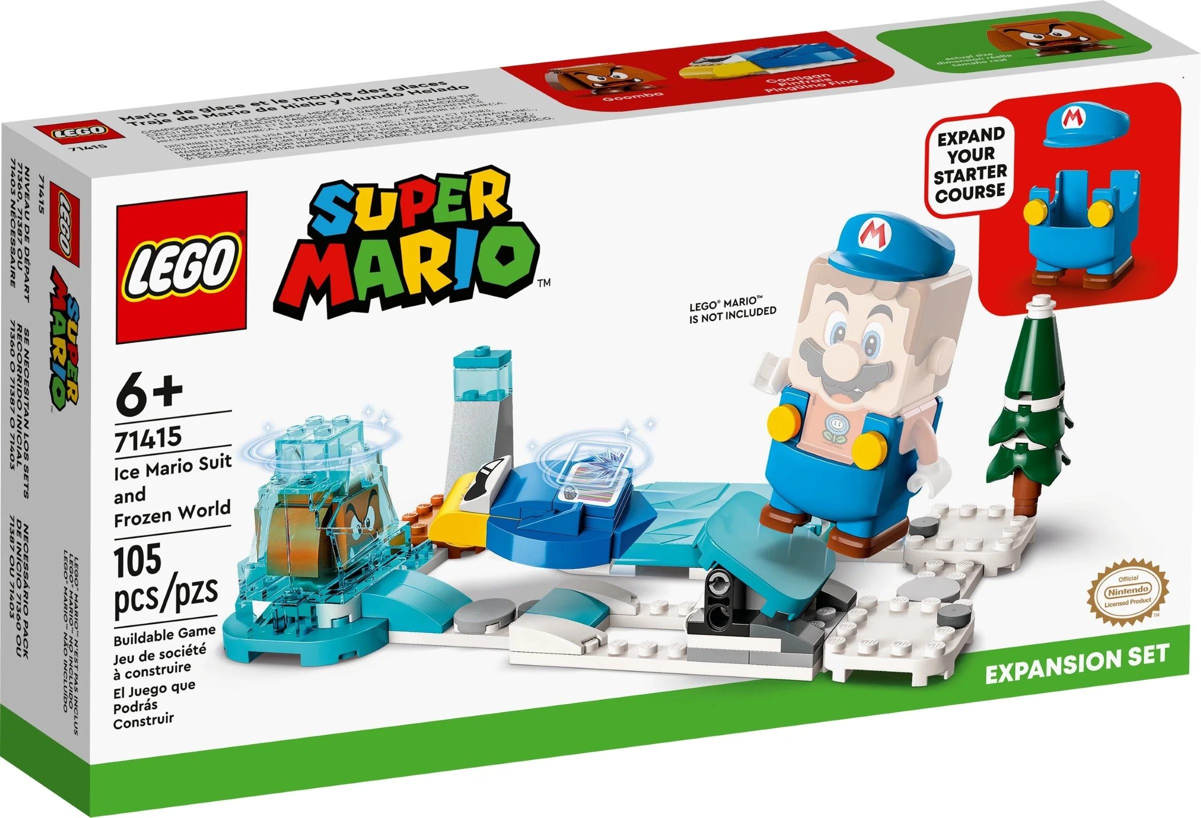 Klocki Lego Mario lodowy strój i kraina lodu 105 el