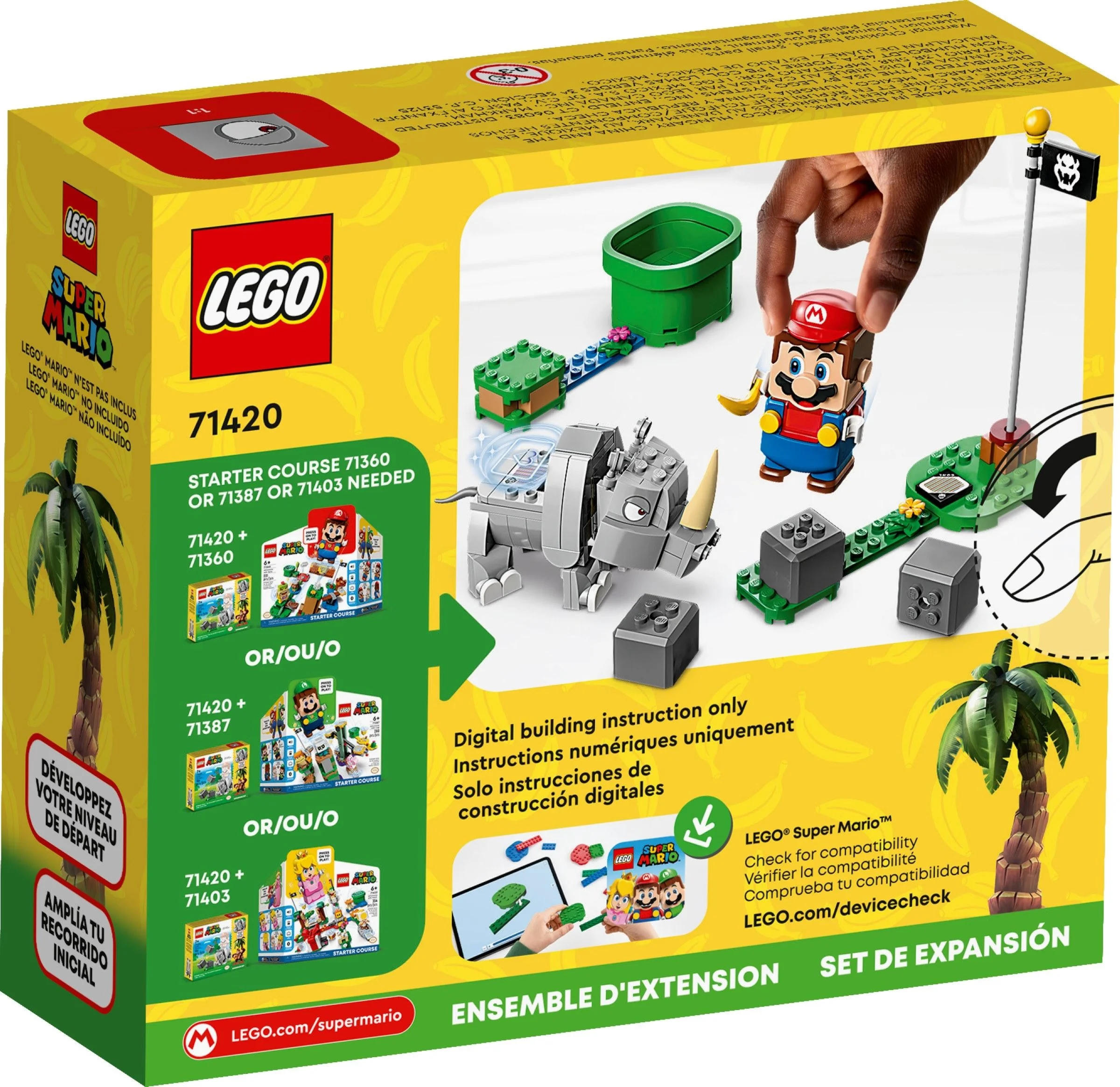 LEGO® 71420 Super Mario Nosorożec Rambi - zestaw rozszerzający 71420 - zdjęcie 3
