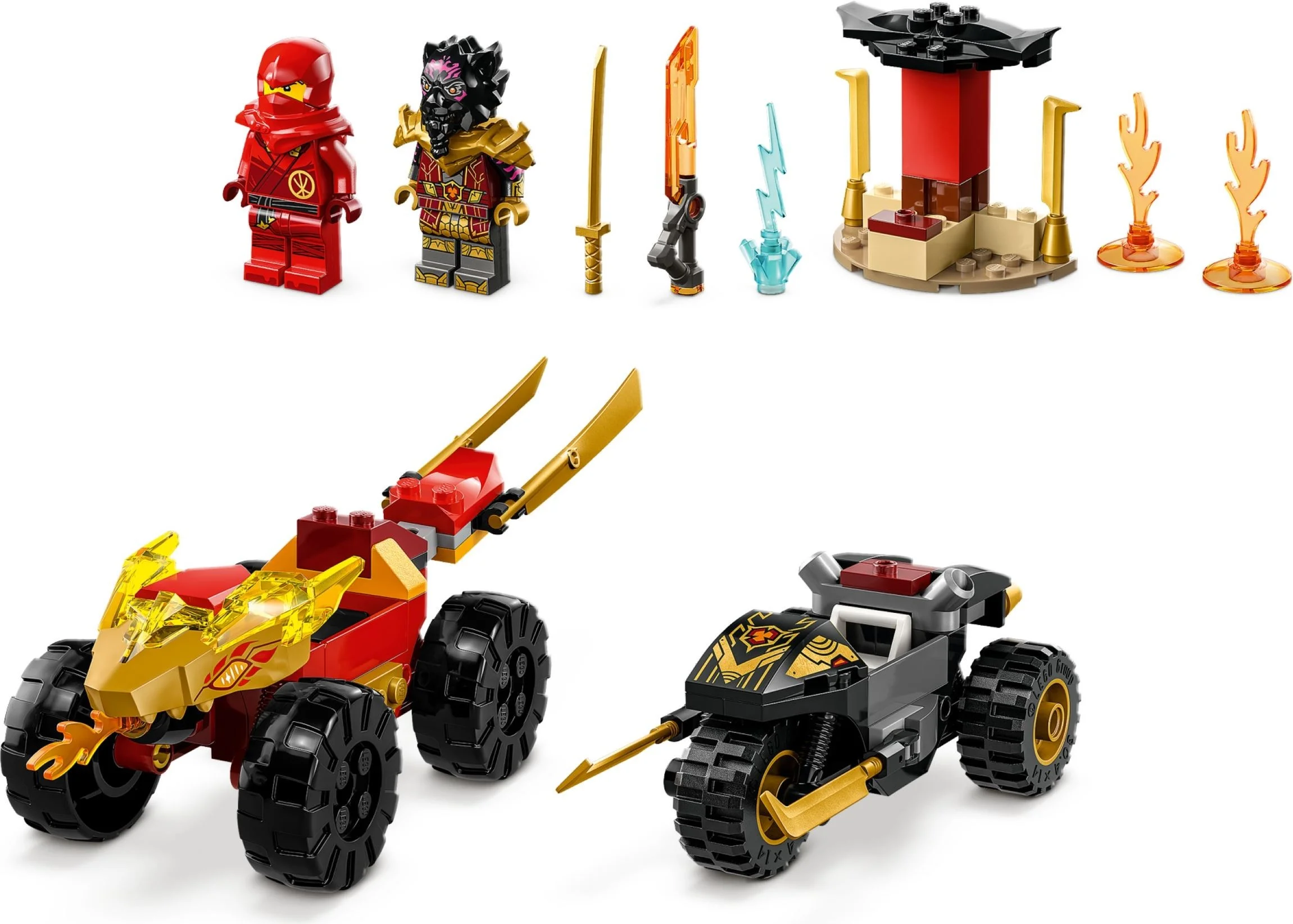 LEGO® 71789 Bitwa samochodowo-motocyklowa między Kaiem a Rasem - zdjęcie 4