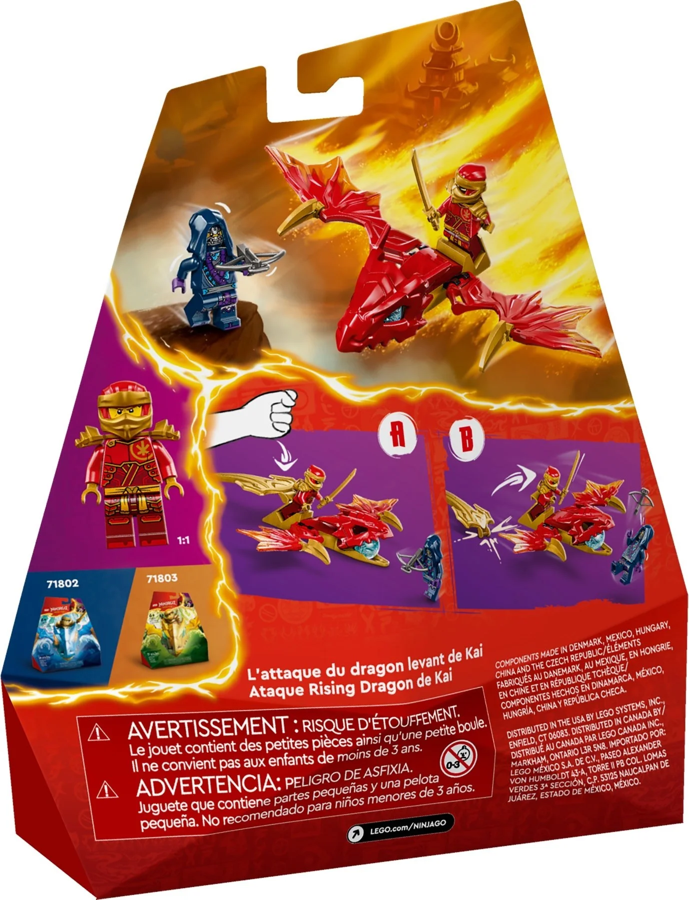 LEGO® 71801 LEGO Ninjago Atak powstającego smoka Kaia - zdjęcie 4