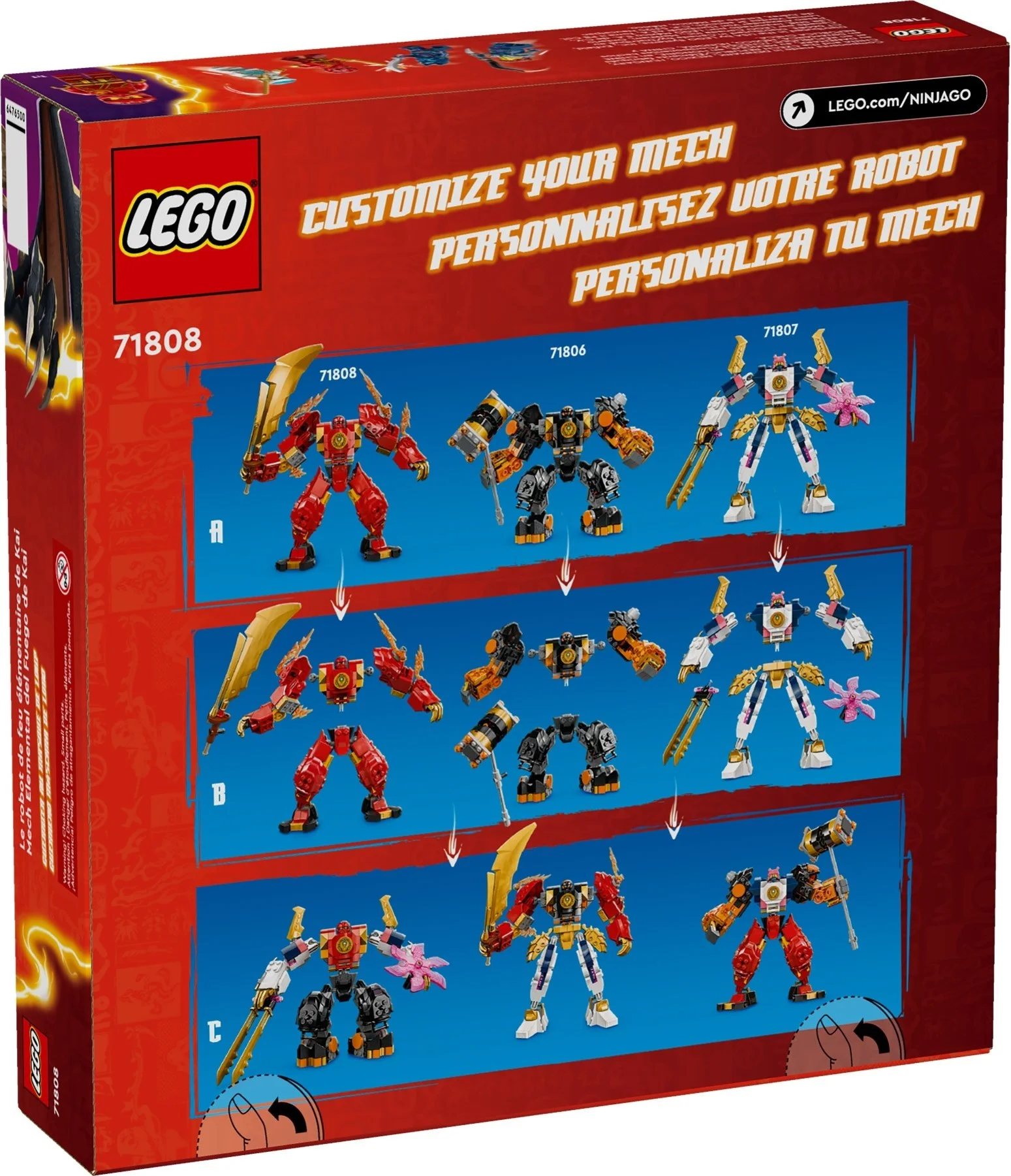 LEGO® 71808 Klocki Mech Żywiołu Ognia Kaia Lego Ninjago - zdjęcie 4