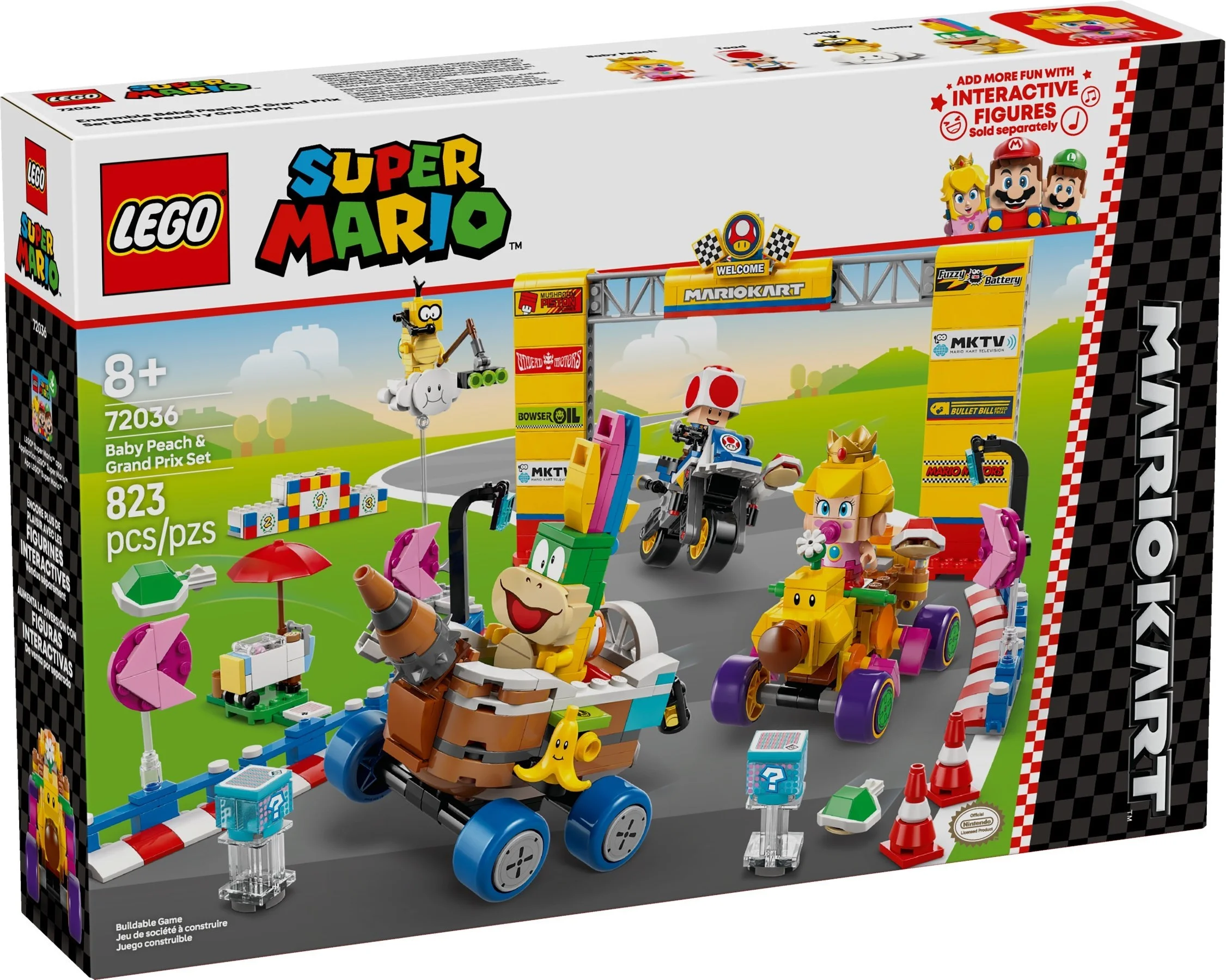 LEGO® 72036 Mario Kart - Zestaw Baby Peach i Grand Prix