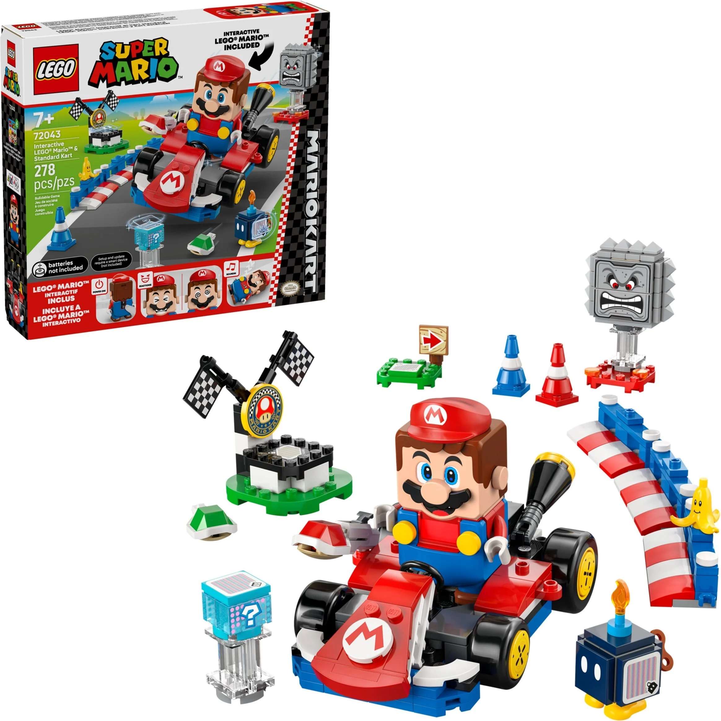 Mario Kart - Interaktywna figurka LEGO Mario i Standard Kart