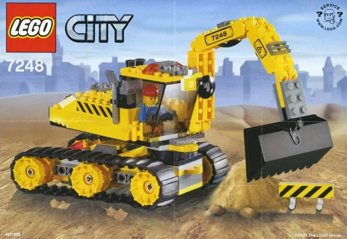 Oryginalne Lego City Koparka Zestaw z 2005 roku Nowy