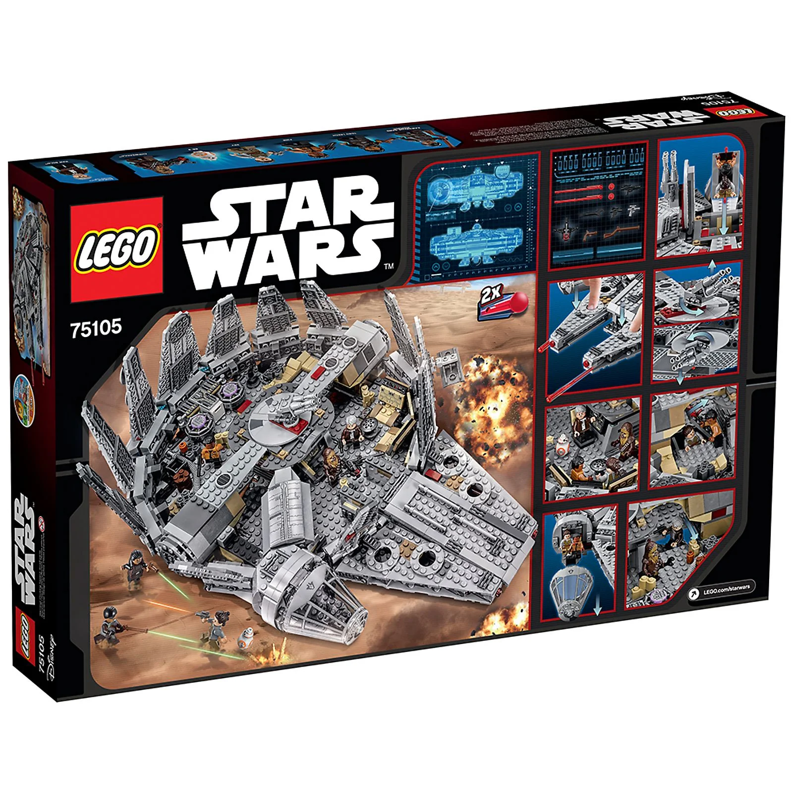 LEGO® 75105 ### Lego Star Wars Millennium Falcon Rey Finn BB-8 Tasu Kanjiklub - zdjęcie 5