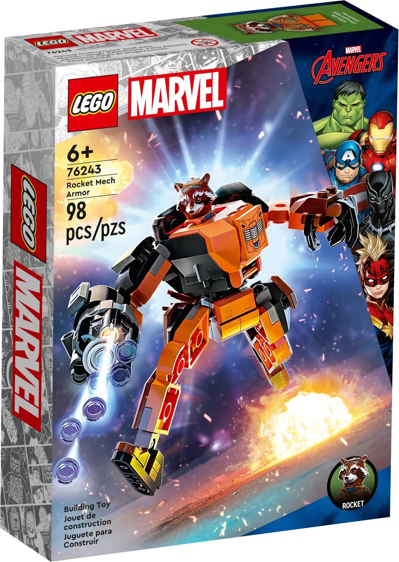 LEGO® 76243 Klocki Lego Mechaniczna zbroja Rocketa 98 el. 6 lat+ - zdjęcie 2