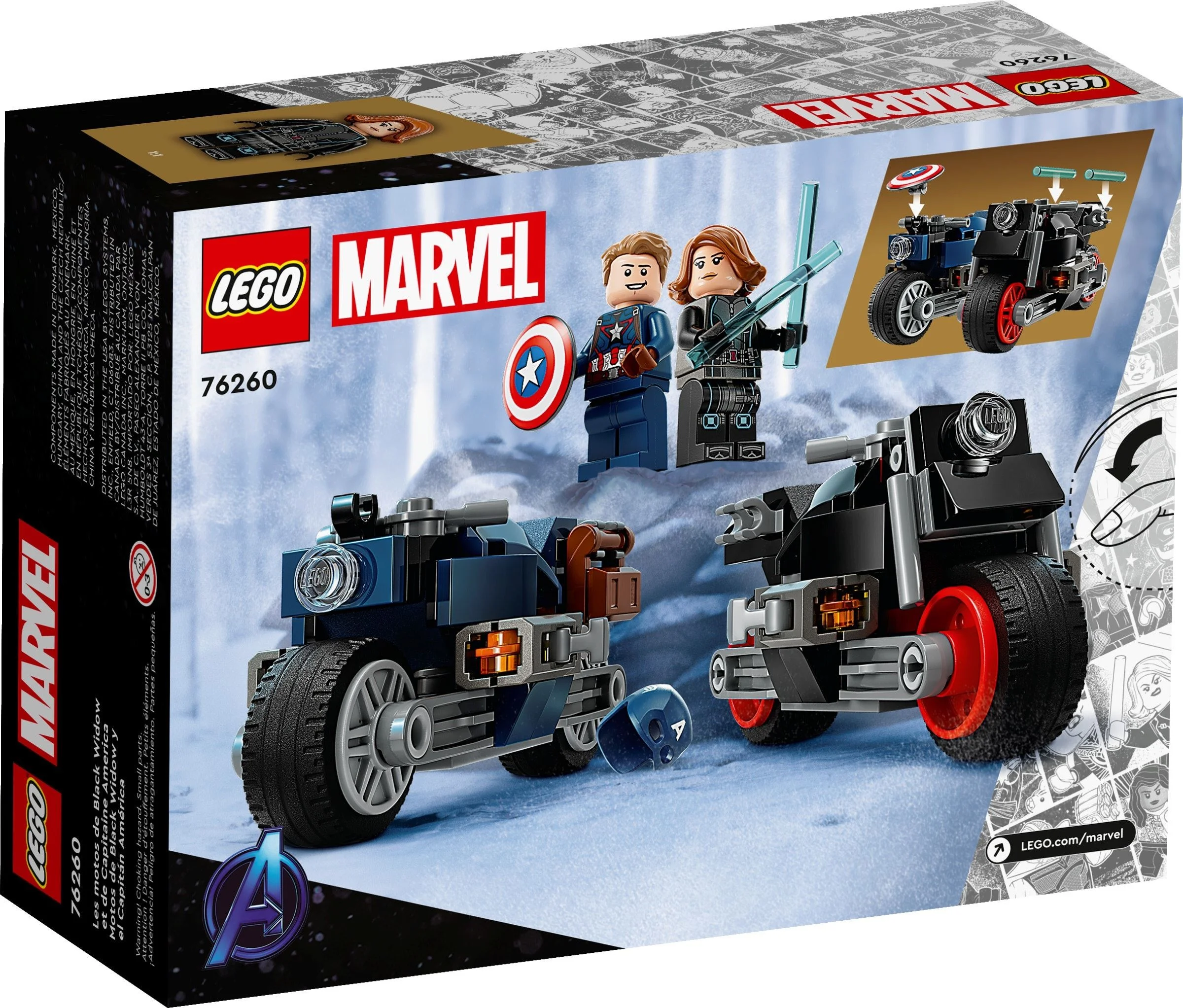 LEGO® 76260 Motocykle Czarnej Wdowy i Kapitana Ameryki - zdjęcie 6