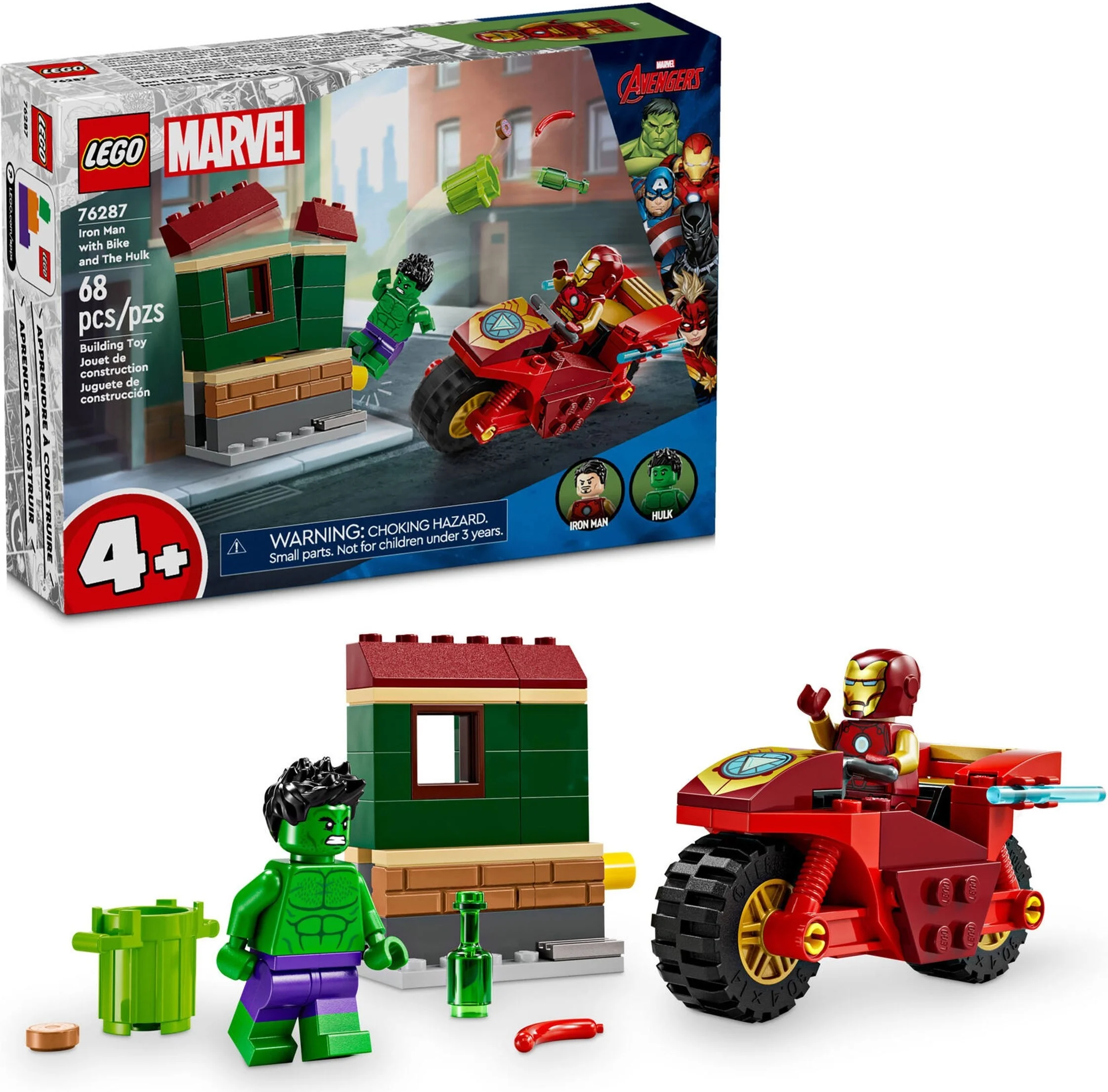 LEGO® 76287 Outlet Lego Marvel Iron Man z motocyklem i Hulk - zdjęcie 3
