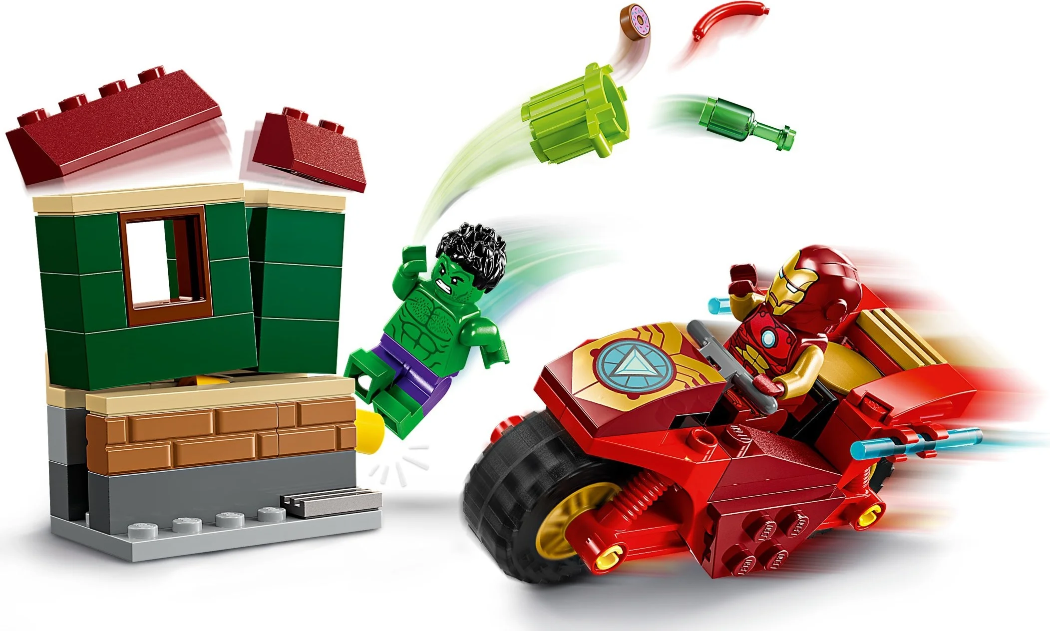 LEGO® 76287 Outlet Lego Marvel Iron Man z motocyklem i Hulk - zdjęcie 9