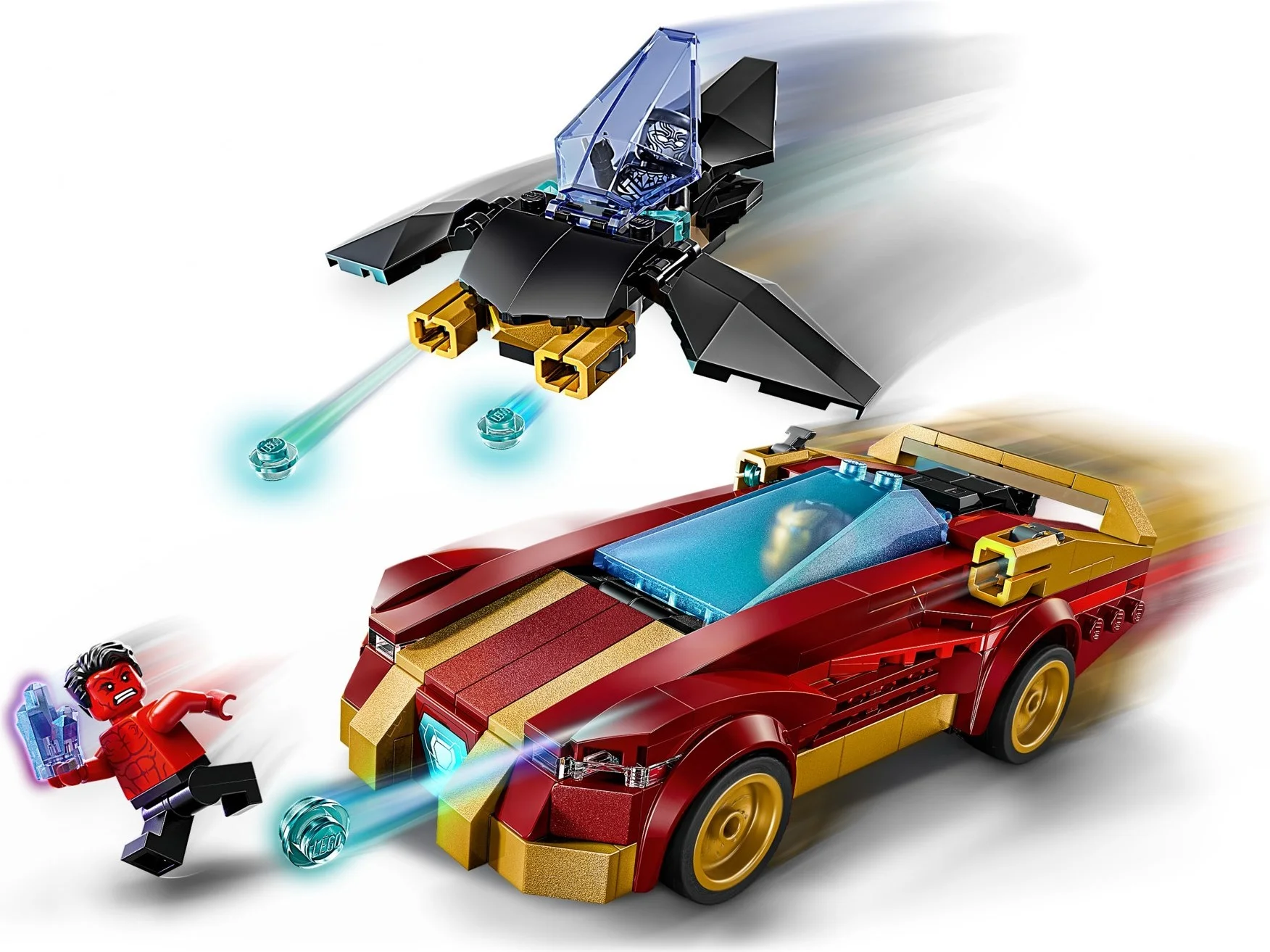 LEGO® 76310 Auto Iron Mana i Czarna Pantera kontra Czerwony Hulk - zdjęcie 8