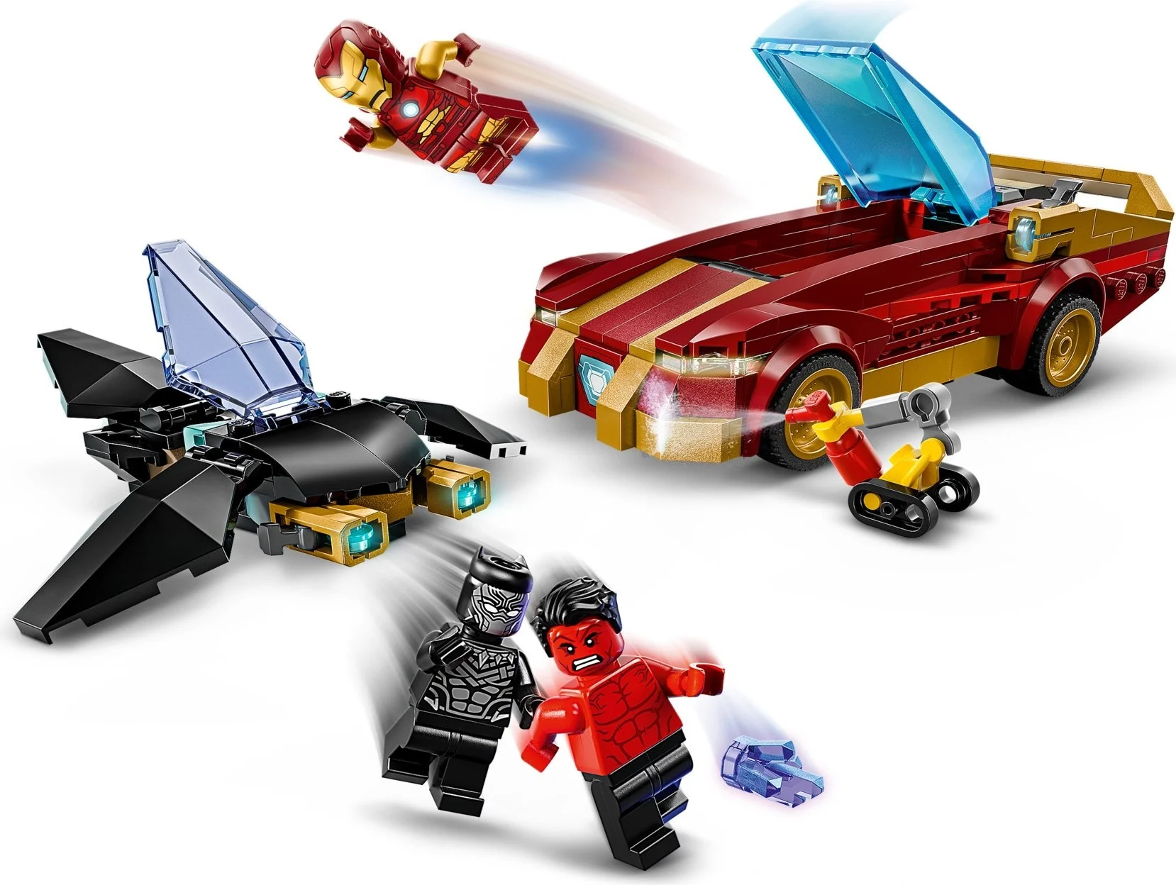 LEGO® 76310 Auto Iron Mana i Czarna Pantera kontra Czerwony Hulk - zdjęcie 9