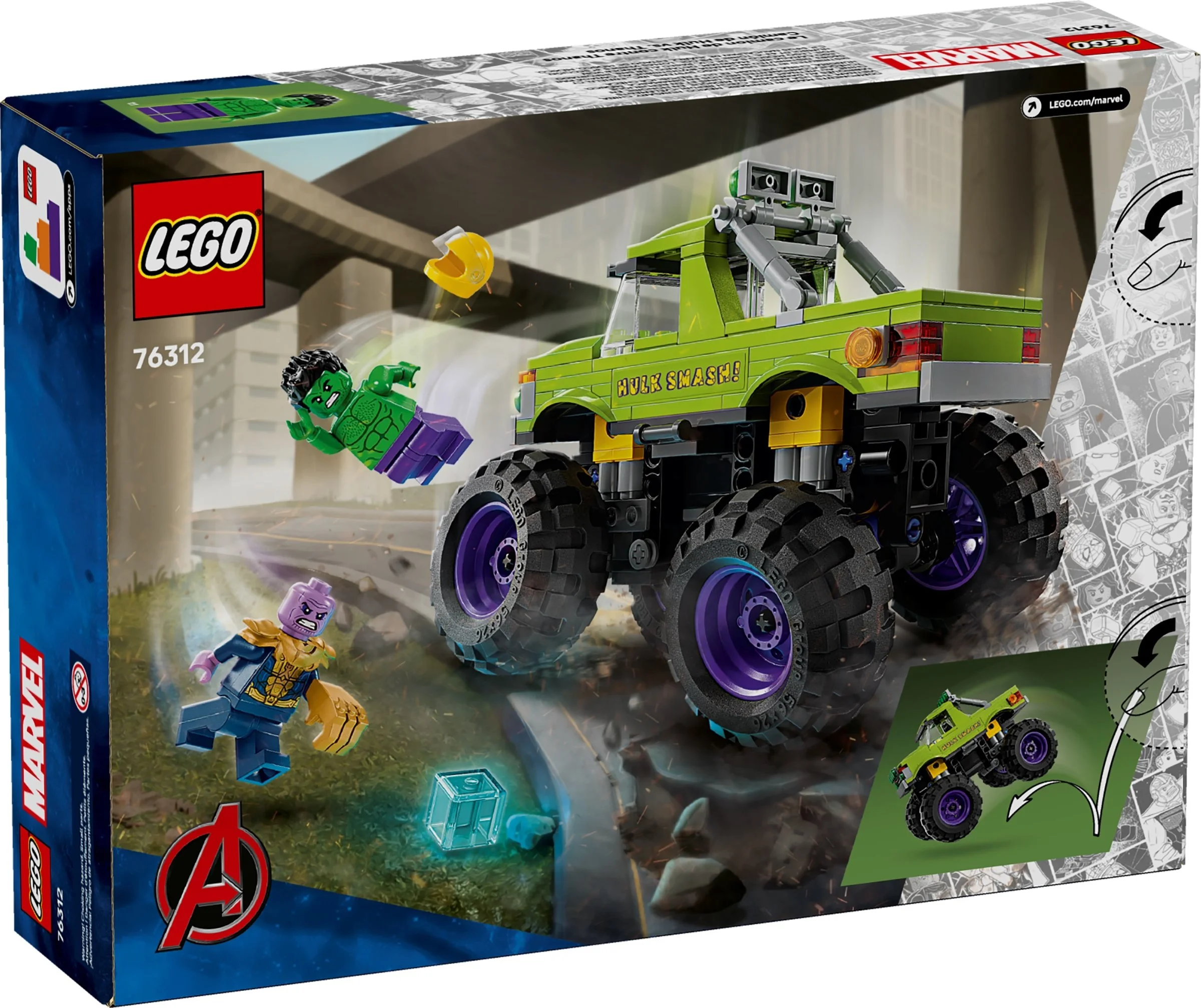 LEGO® 76312 Monster truck Hulka kontra Thanos - zdjęcie 2