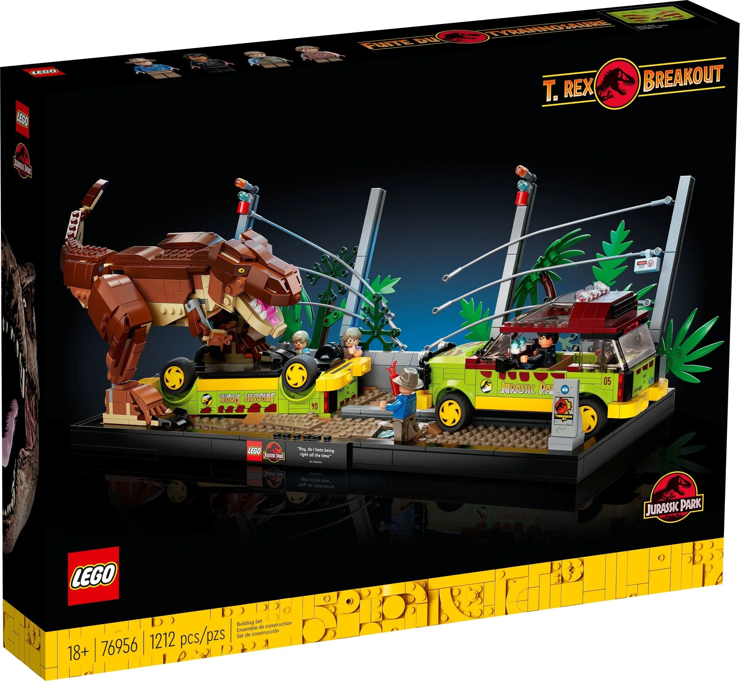 Klocki Lego Jurassic World Tyranozaur na wolności 1212 elementów