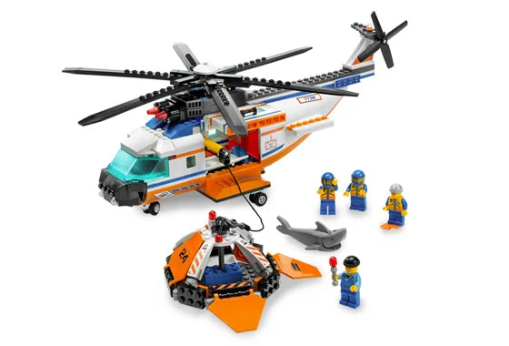 LEGO® 7738 Helikopter i tratwa ratunkowa straży przybrzeżnej Nowe - zdjęcie 3