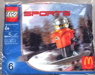 LEGO® 7922 McDonald's Sports Set Number 6 - Orange Vest Snowboarder