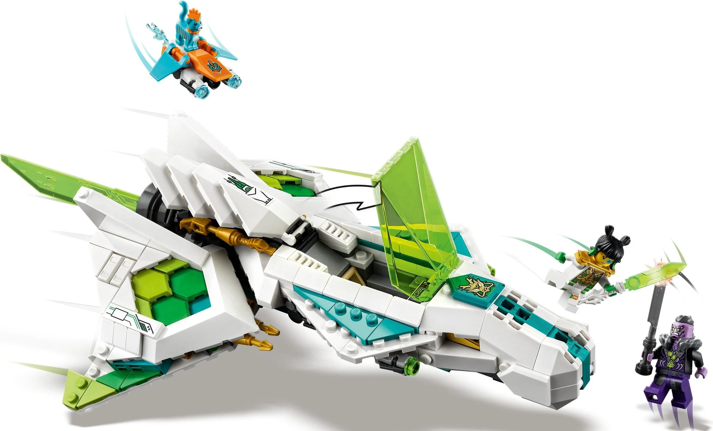 LEGO® 80020 Odrzutowiec Biały Smok Statek Kosmiczny - zdjęcie 6