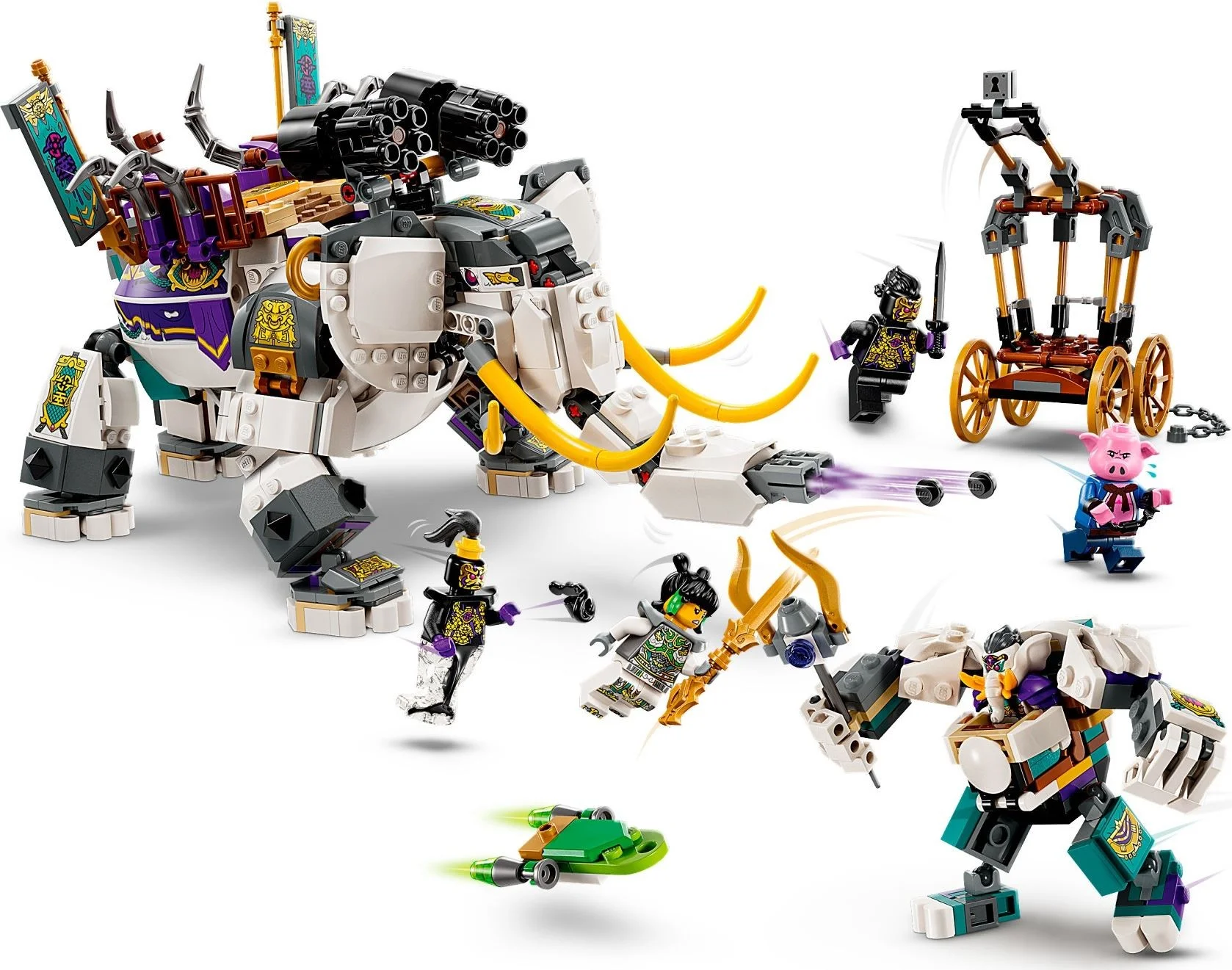 LEGO® 80043 Kid Yellow Tusk Elephant Słoń Bitewny Pigsy Mei - zdjęcie 3