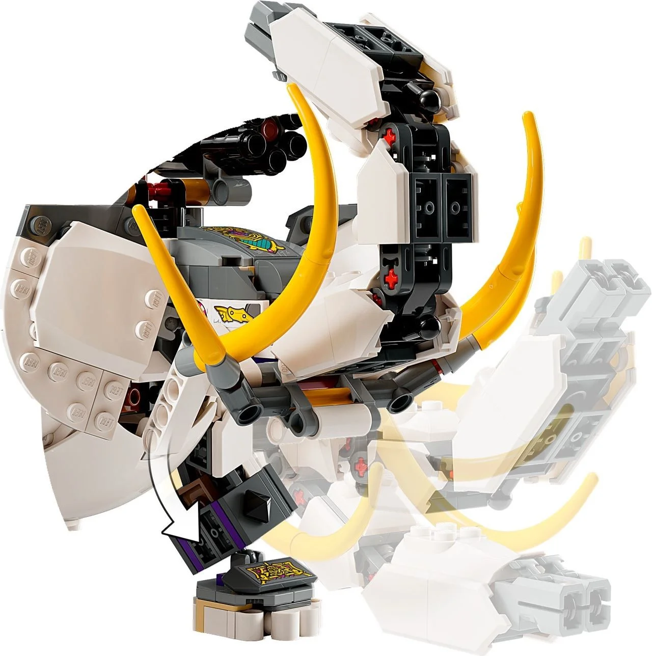 LEGO® 80043 Kid Yellow Tusk Elephant Słoń Bitewny Pigsy Mei - zdjęcie 4