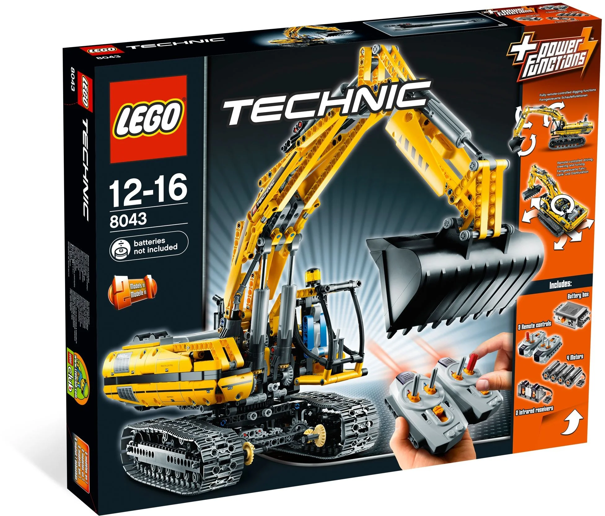 LEGO® 8043 Zmotoryzowana Koparka 2w1 Sterowana Rc - zdjęcie 3