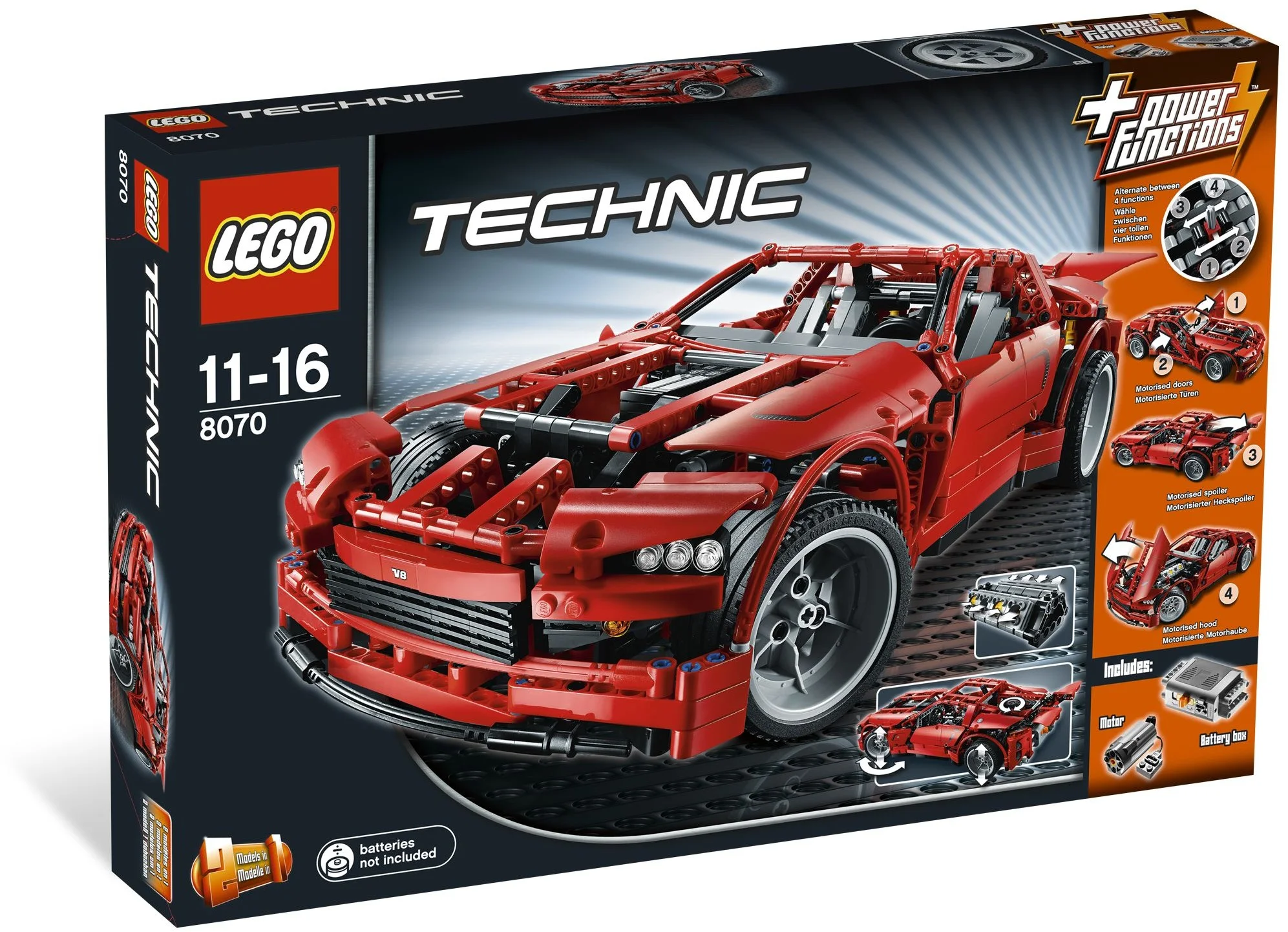 LEGO® 8070 Klocki Lego Technic Zestaw 2w1 Samochód Sportowy Supercar i Hot Rod - zdjęcie 3