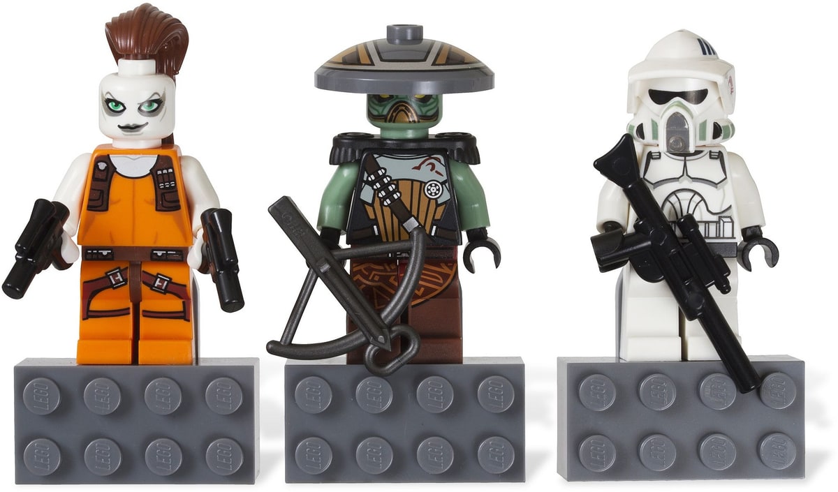 3 magnesy minifigurki Arf Trooper,Embo,Aurra Sing