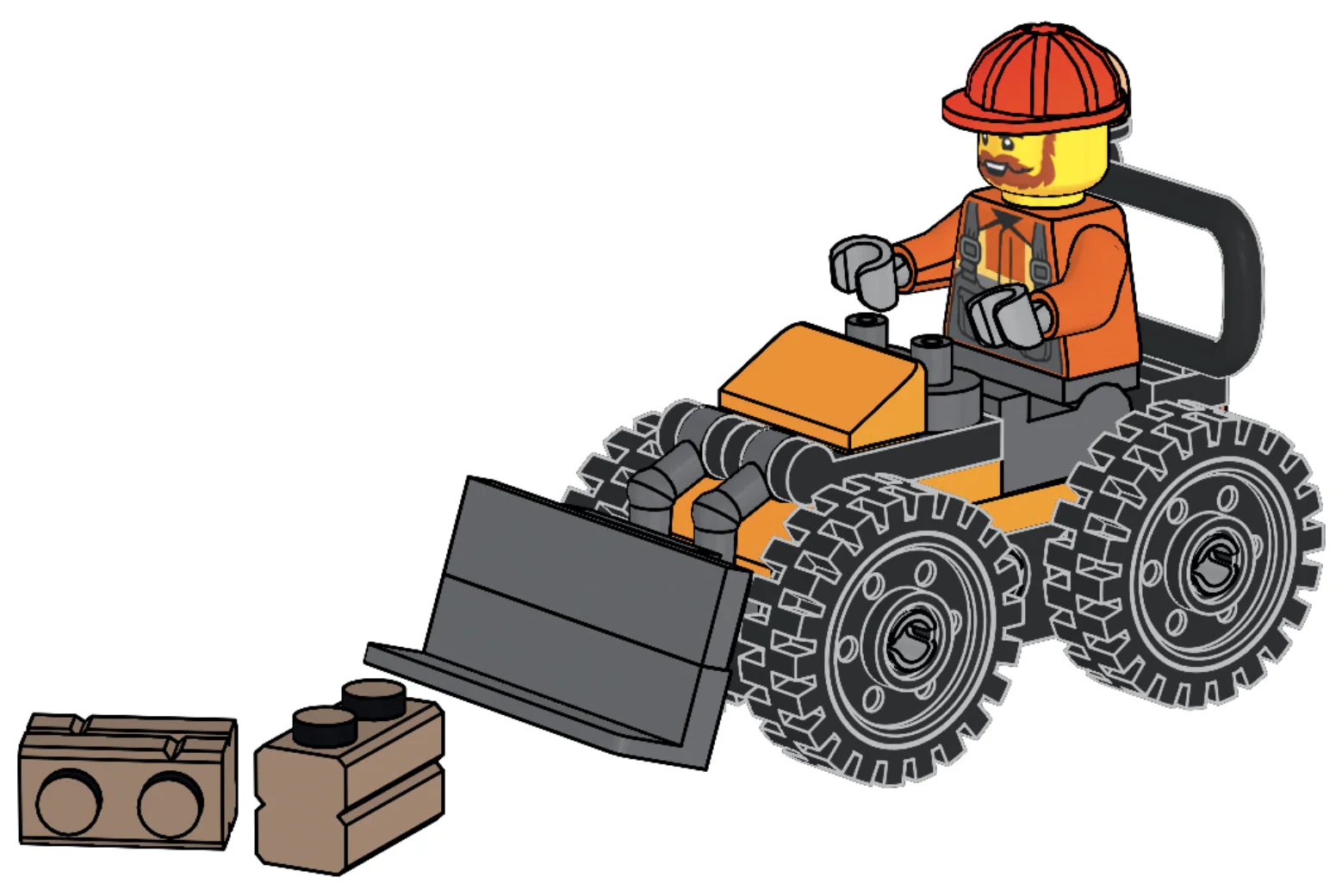 Construction Worker with Wheel Loader
