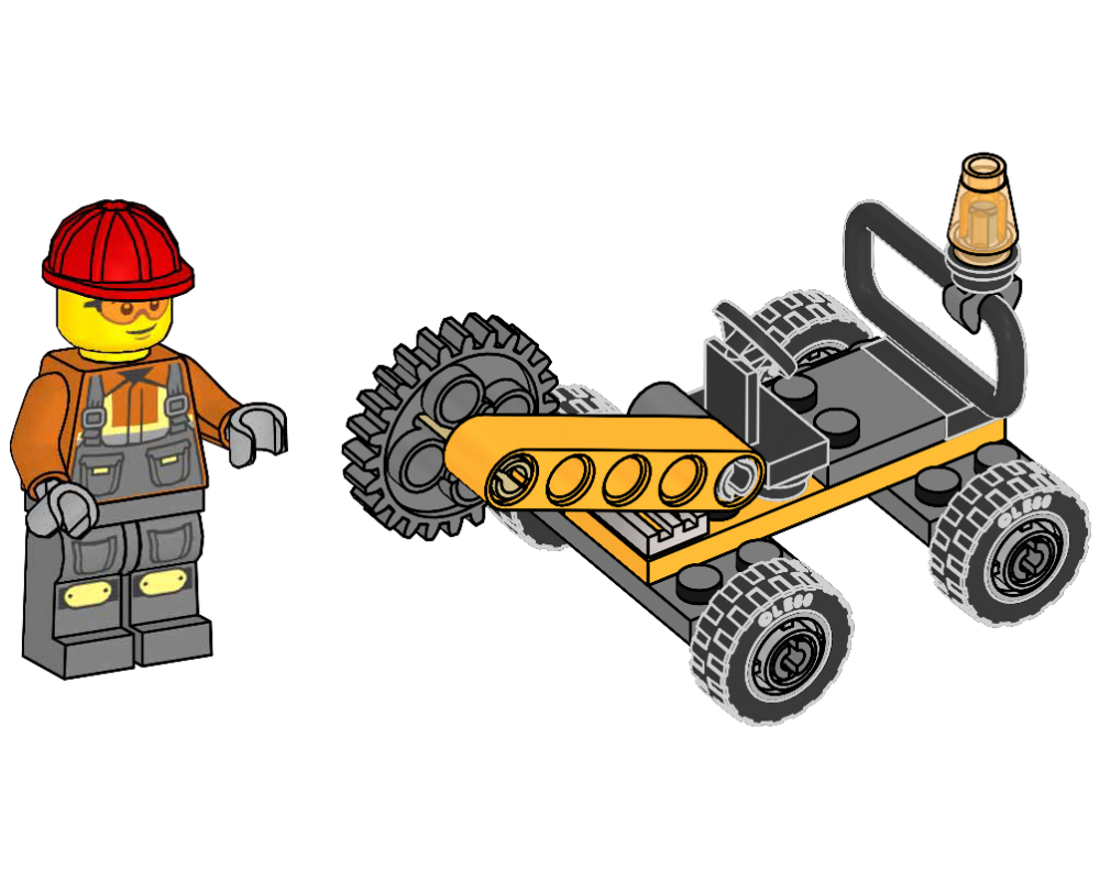 Zestaw Lego City Minifigure Polybag Builder with Buzzsaw Vehicle #