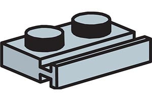 1 x 2 Plate with Slides (Pack of 100)