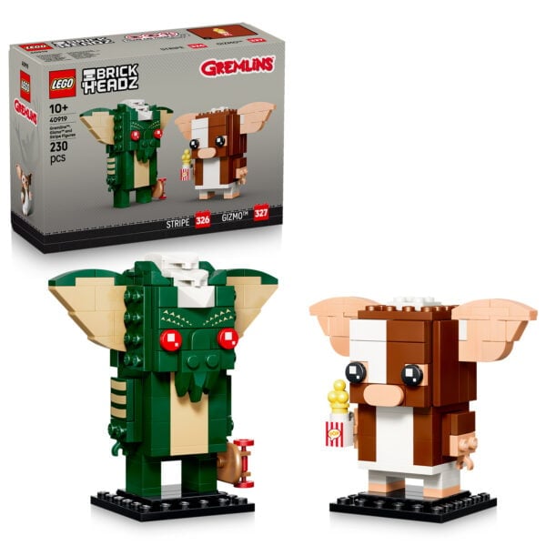 LEGO BrickHeadz 40919 Gizmo i Stripe, pudełko oraz obie figurki